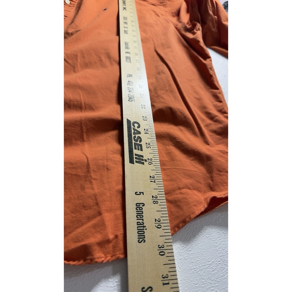 Polo Ralph Lauren Blake Shirt Mens XXL Orange Cotton Long Sleeve Button Down - Picture 6 of 6